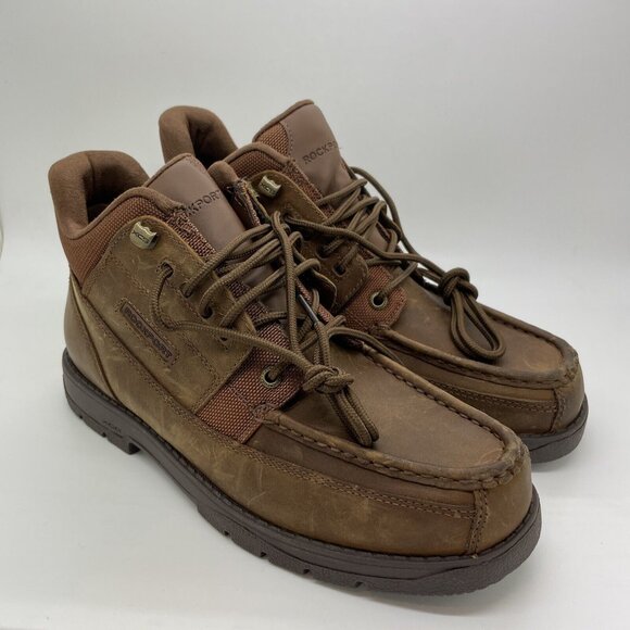 Rockport Marangue XCS Treeline Mid Top Boots Tan Leather Men's Size 8 - Picture 1 of 12
